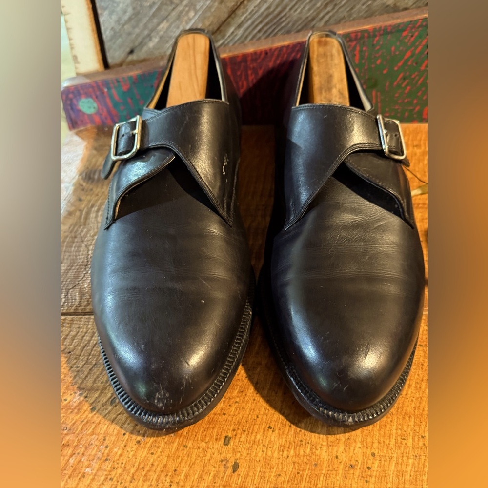 Walter Steiger Black Leather Monk Strap Shoes